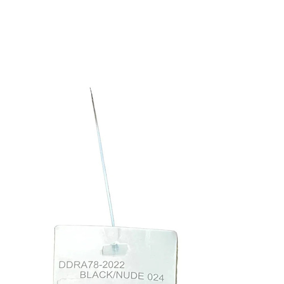 Dress The Population Off Shoulder Blouson Sleeve Lace‎ Dress Black Nude Size S - Picture 11 of 12